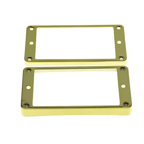 Dopro Humbucker Pickup Ring Flat/Curved Base Humbucker Pickup Frame fits Epiphone Les Paul Gold/Chro