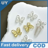 5pcs 's Eye Glitter Nail Enhancement Charms Butterflies Assortment Resin 3d Nail Art Decoration Stud