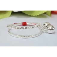 Children's Anklet 92.5% Silver Size 2 Dimes Diamond Pattern