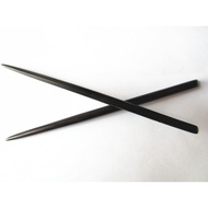 Zz-bs-zg-2 Pieces Natural Ebony Hairpin (Ebony), Handmade, Hand-Carved, chal, 2 Pieces Set