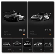 Modern Pop Wall Art German Luxury Supercar 911 GT3 RS Turbo HD Canvas Painting Poster Home Bedroom L