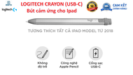 Logitech Crayon - Bút cảm ứng cho Ipad - Chính hãng mới 100% - Bảo hành 12 tháng