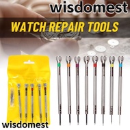 WISDOMEST 5pcs/set Clock Watch Tools  Band Link Pin Remover Screwdrivers Watch Repair Tool