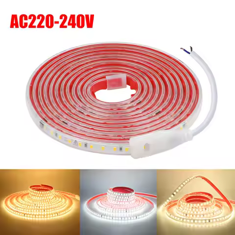 AC 2835 Led Strip Lights Dimmable 220V 230V 120 LEDs/m 0.5m 1m 2m 5m 10m 20m 50m Waterproof High Bri