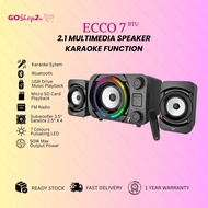 Vinnfier VF ECCO 7 BTU 2.1 Bluetooth Karaoke Speaker USB Powered 50W Max USB Pendrive FM Radio Micro