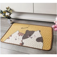 Cotton doormat, quilt style kitchen rug