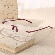 HS2159-4 1pc TR Squared Rimless Frame PC Temples Colorful Fashion Unisex Men Women Reading Glasses