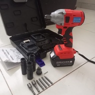 ORANGE 1/2" 48V BRUSHLESS CORDLESS IMPACT WRENCH MESIN BOR BAUT 2 BATERAI MAKITA