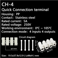 [100 PCS] Fast Wire Connector CH-1/2/3/4 Quick Connector Electrical Cable Connector Wire Terminals