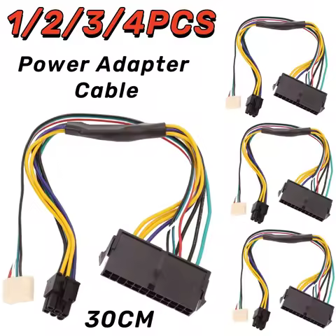 2/3/4PCS 24 Pin to 6 Pin ATX Power Adapter Cable for HP Z220 Z230 SFF MT TWR Series 4000 6005 8300 P