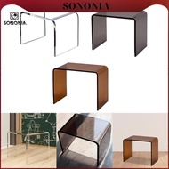 [SONONIA] Acrylic Side Table, Acrylic End Table, Rectangular, Modern, Waterfall Table, Acrylic, Acry