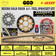 REGINA CHAIN + S-TEEL SPROCKET KIT DUCATI PANIGALE 1199 S / R (2012–2017)|525 ZRP 110–116L |15T–16T 