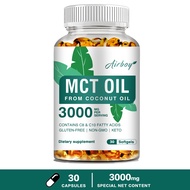 MCT OIL Capsules from coconut oil 3000 mg per serving contains C8 and C10 fatty acids provides energ