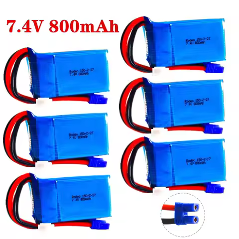 2S 7.4V 800mAh 35C Lipo Battery For Walkera Rodeo 150 F150 RC RC Quadcopter Drone RC model With EC5 