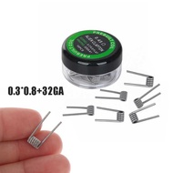 Ern 10PCS Coil Alien Clapton 0.45 Ohm Coil Prebuilt Kawat Vapee Coil