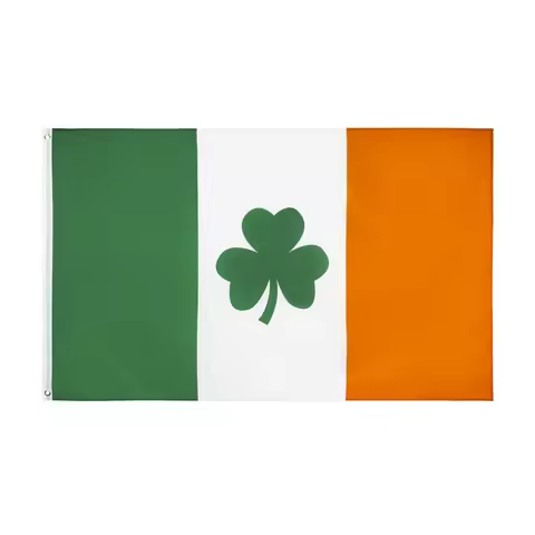 FLAGLAND 90x150cm Saint st Patrick's Day Clover Ireland Shamrock Flag