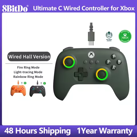 8Bitdo Ultimate C Wired Controller For Xbox With Hall Effect joysticks Support For Xbox Series X|S/X
