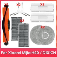 For Xiaomi Mijia H40 / D101CN Robot Vacuum Cleaner Main Side Brush Hepa Filter Mop Cloths Dust Bags 