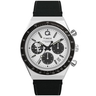 Timex Q Chronograph x Peanuts Snoopy Leather Strap Watch TW2W68900