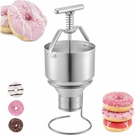 [jwerlyday]Manual Donut Depositor Dispenser 3L with Stand Stainless Steel Donut Dropper Maker for Ho