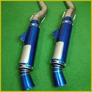 ▧ ✸ ۩ DAENG SAI 4 Pipe for TMX155/RAIDER150 BLUE w/ free silencer