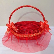 Red Basket for Wedding Big Basket Decoration