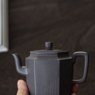 送禮紫砂壺茶壺高六方 200cc 全手工制作 轻胚 极品青灰泥 泥料出