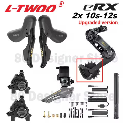 LTWOO eRX Road Electronic Groupset, eRX 2x12s / 2x11s Electronic Groupset, ERX Replaceable Battery, 