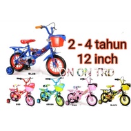 BASIKAL BUDAK SAIZ 12 INCI#12"BICYCLE KIDS#BASIKAL KANAK KANAK#BASIKAL 12 INCI UTK UMUR 2-4 TAHUN