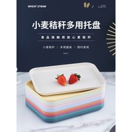 Household Tea Cup Tray Rectangular Tea Tray Dinner Plate Plastic Cup Water Cup Tray ins Style Cup Pl