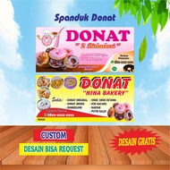 Banner Spanduk Donat Kue Donkus Lumer Bisa Request Desain Custom