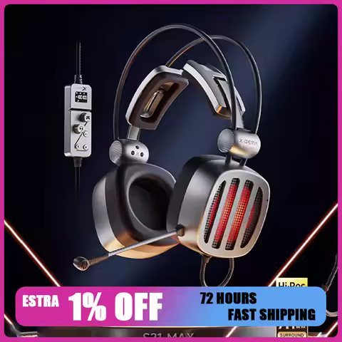 XIBERIA S21MAX Headphones Hi-Res Gold Standard Authentication CM6646X1 Chip Gaming Earphone 7.1 Surr