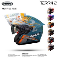 INK TERRA2 DOUBLE VISOR MOTIF FREE 3D SPOILER - INK terra2 Helmet with SNI Motif Original