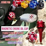 STONEPRO MAGNETIC ENGINE OIL LEVEL 4T OIL CAP OIL NUT Y15 Y16 MT15 R15 RS150 VF3I EX5 LC135 NMAX NVX