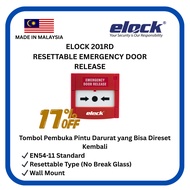 TOMBOL ELOCK EM201RD Emergency Door Release Resettable – Emergency Access Control Button DPDT 12/24V