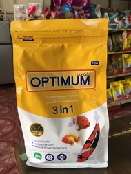 อาหารปลาคราฟ OPTIMUM  3IN1 เหลือง 800ก.***ส่งด่วนเคอรี่