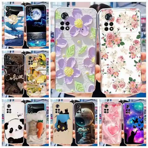 For Xiaomi Poco X4 Pro 5G Case New Fashion Painted Cover Clear Silicone Phone Case For Xiaomi PocoX4