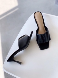 [GIẢM NGAY 10K] I Dép cao gót quai nhún da lì kiểu dáng dễ đi dễ phối đồ - Mã 580