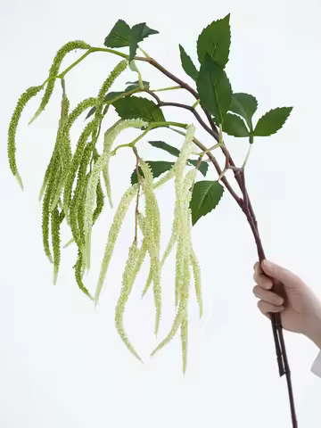 Artificial Drooping Foxtail Millet Spray Grass Hanging Faux Millet Flower for Floral Arrangements Ho