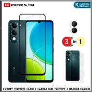 3-in-1 Tempered Glass Package for Vivo YZ9S 5G Y04/ + Lens Camera Mondi Store
