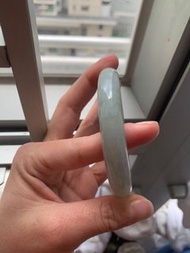 緬甸A貨翡翠，胖圓條玉鐲，糯化冰睛果綠手鈪/手鐲