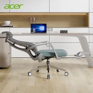 宏碁（acer）海王星人体工学椅可躺午休办公椅靠背大角度后仰舒适久坐电脑椅 午休165°带脚托（灰色电镀腿）