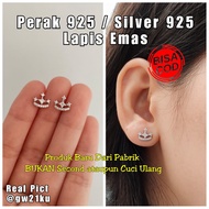 Anting Tusuk Perak Asli 925 Lapis Mas Putih Anting Perak 925 Anting Silver 925 Anting Perak Asli
