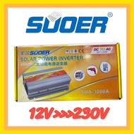Suoerอินเวอร์เตอร์ 3000W 12V to 230V และ Portable Smart Power Inverter พร้อมส่ง เครื่องแปลงไฟ พร้อมส