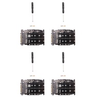 (KYSB) 4X 2 in 1 M.2 NVMe SATA U2PCB M.2 NVME SSD Key M Key B SSD to U.2 SFF-8639 Adapter PCIe M2 Co