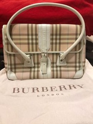 真品 Burberry 經典格紋 肩背包  OL包包 公事包 有防塵袋