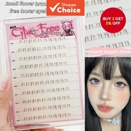 BQI Brown Tone Glue Free Lower Lashes Gentle Single Cluster Soft Segmented Cool Style  BQI Brown Ton