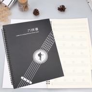 [Blank Music Score Book] A4 Guitar Six-Line Score Book Blank Belt Chord Music Score Book Exercise Bo