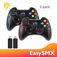 EasySMX ESM-9013 2.4G Wireless Controller Joysticks Dual Vibration TURBO for PS3/Android Phone Tablet/ Window PC (2 pack)