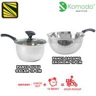 Komodo Stainless Steel Pan & OSCAR / 18cm handle pan, 18cm handle pan + lid
